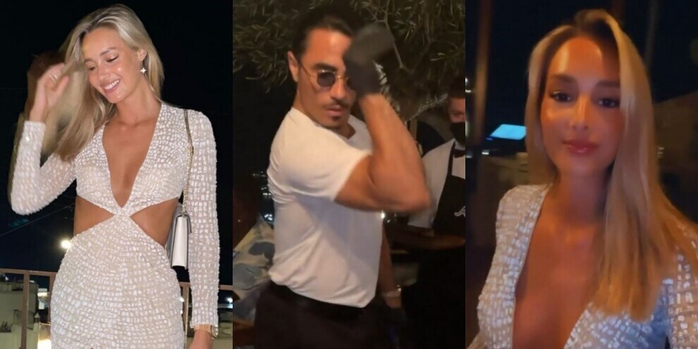 Lady Pellè, cena esclusiva da Salt Bae a Mykonos