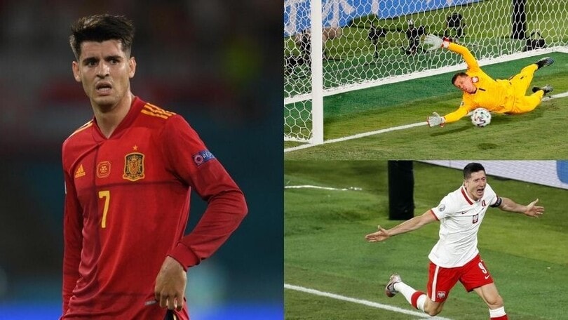 Morata si sblocca e poi sciupa: Spagna raggiunta da Lewandowski
