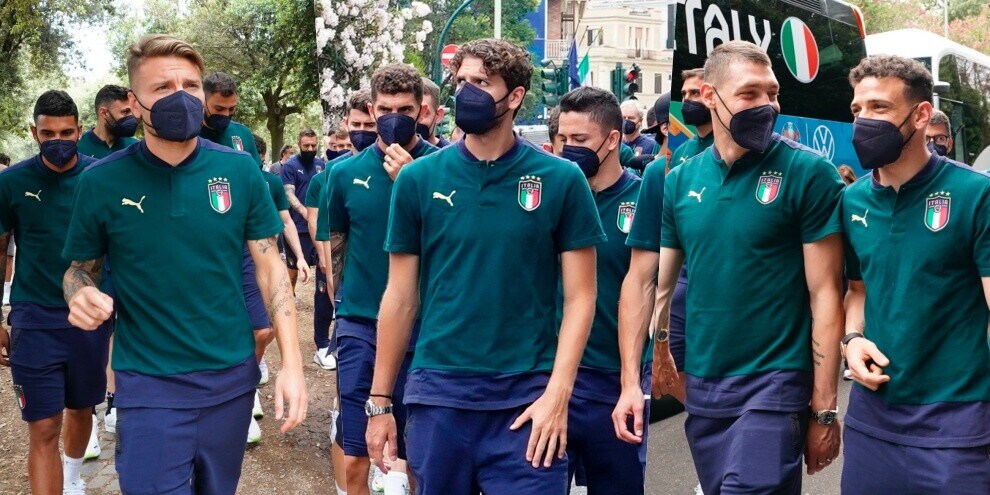 L'Italia passeggia a Villa Borghese e i tifosi si uniscono