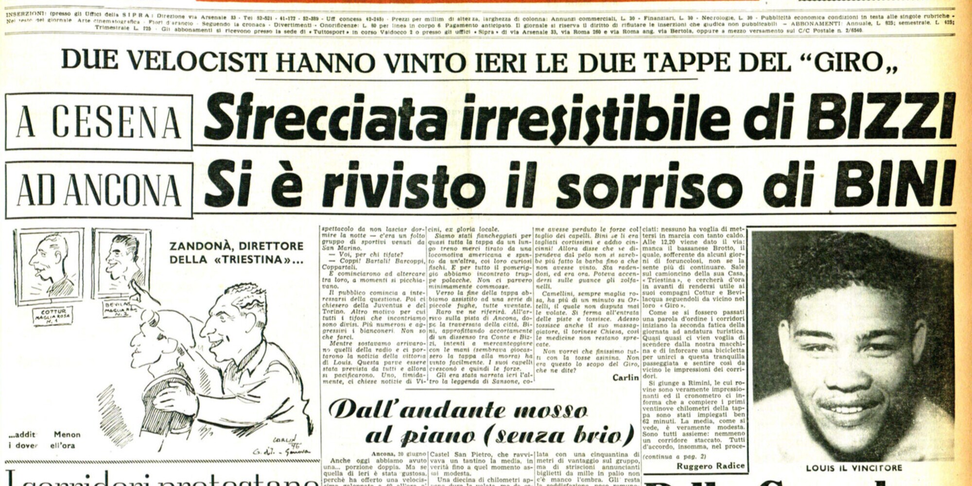 Giro d'Italia, quando "c'è gloria per tutti"
