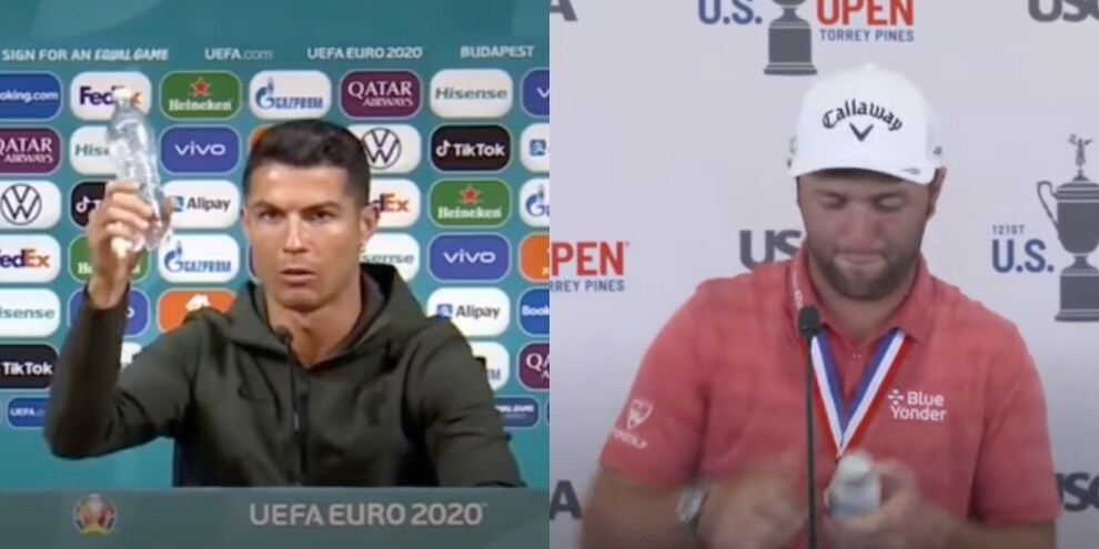 Ronaldo e la bottiglietta, lo scherzo di Rahm in conferenza stampa