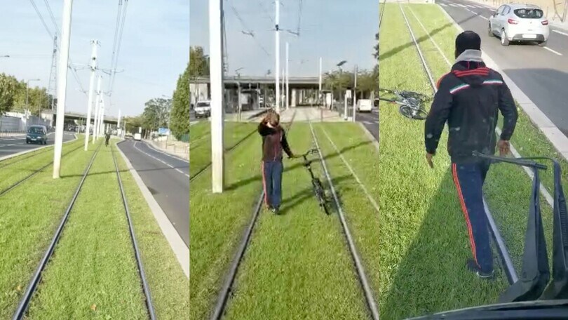 Paura sul tram: un uomo con la tuta del Milan spacca i tergicristalli