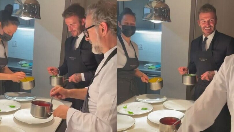 Beckham, cena di lusso a Modena da Bottura: "Il nuovo aiutante"