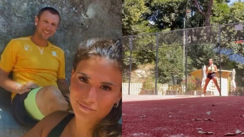 Cassano e Carolina Marcialis, che sfida a padel!