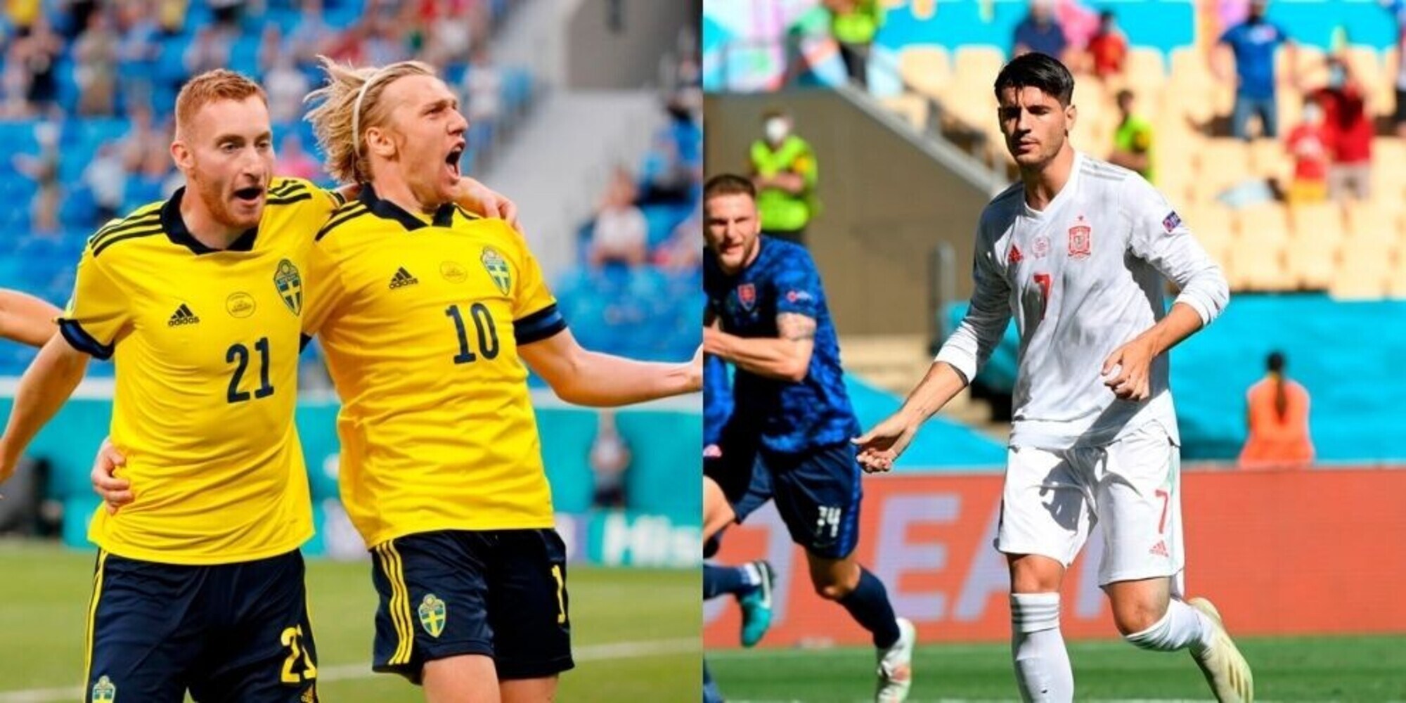 Spagna e Svezia agli ottavi: Morata da secondo, Kulusevski da primo