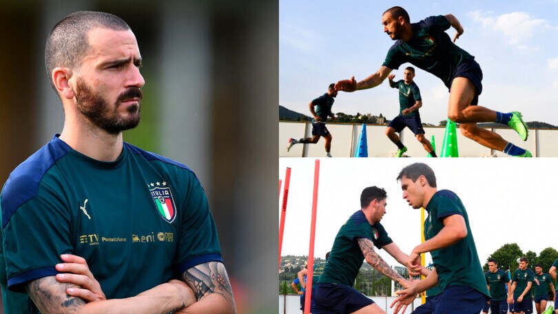 Italia, Bonucci e Chiesa già concentrati in vista dell'Austria