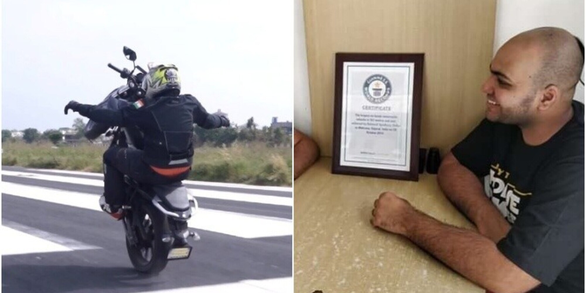 Su una ruota e senza mani per più di 500 metri: il record è servito!