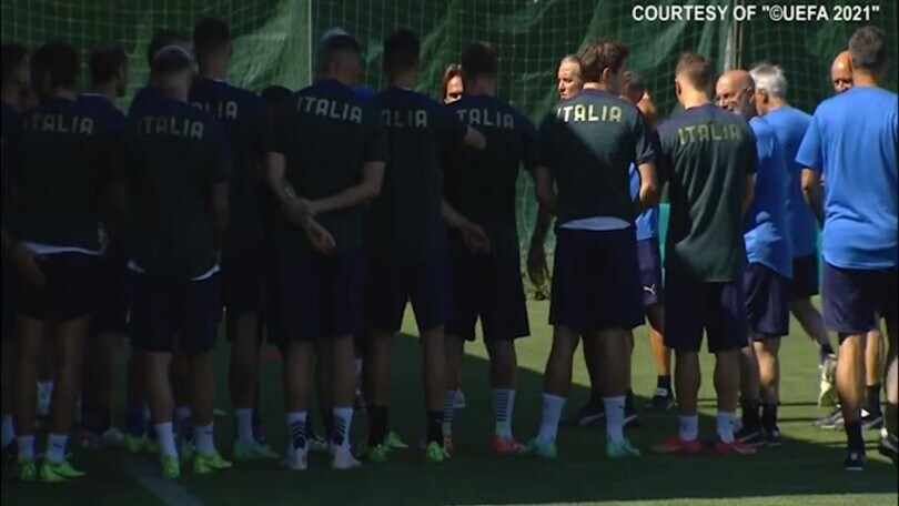 Italia-Austria, l'allenamento della Nazionale a Coverciano