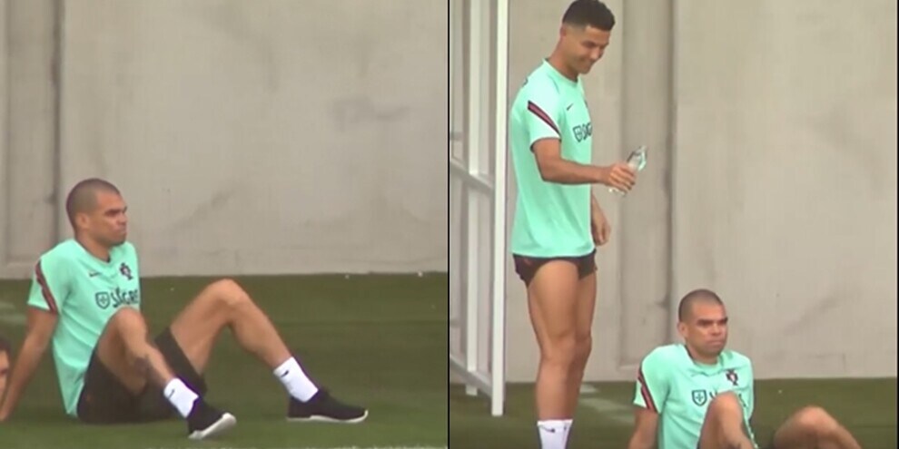 Ronaldo, lo scherzo a Pepe fa il giro del web