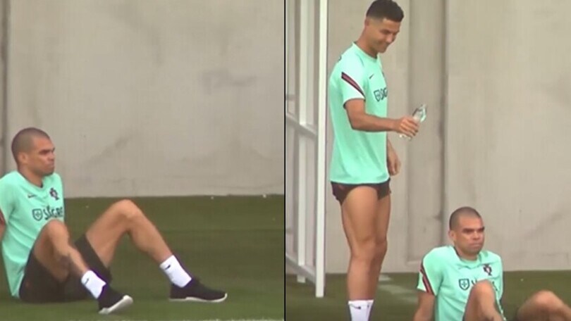 Ronaldo, lo scherzo a Pepe fa il giro del web