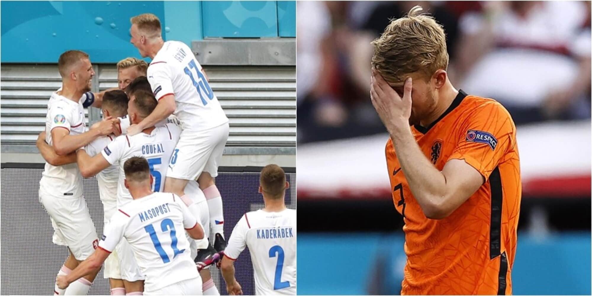 Euro 2020, Olanda-Repubblica Ceca 0-2: espulso De Ligt, in gol Schick