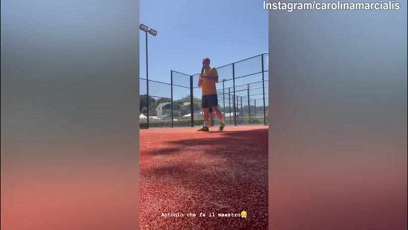 Padel, Carolina Marcialis a lezione da...Antonio Cassano!