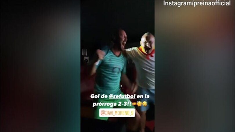 Reina, grande festa per i gol della Spagna