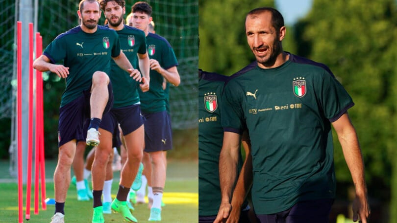 Italia, Chiellini si allena per il Belgio: rientro vicino