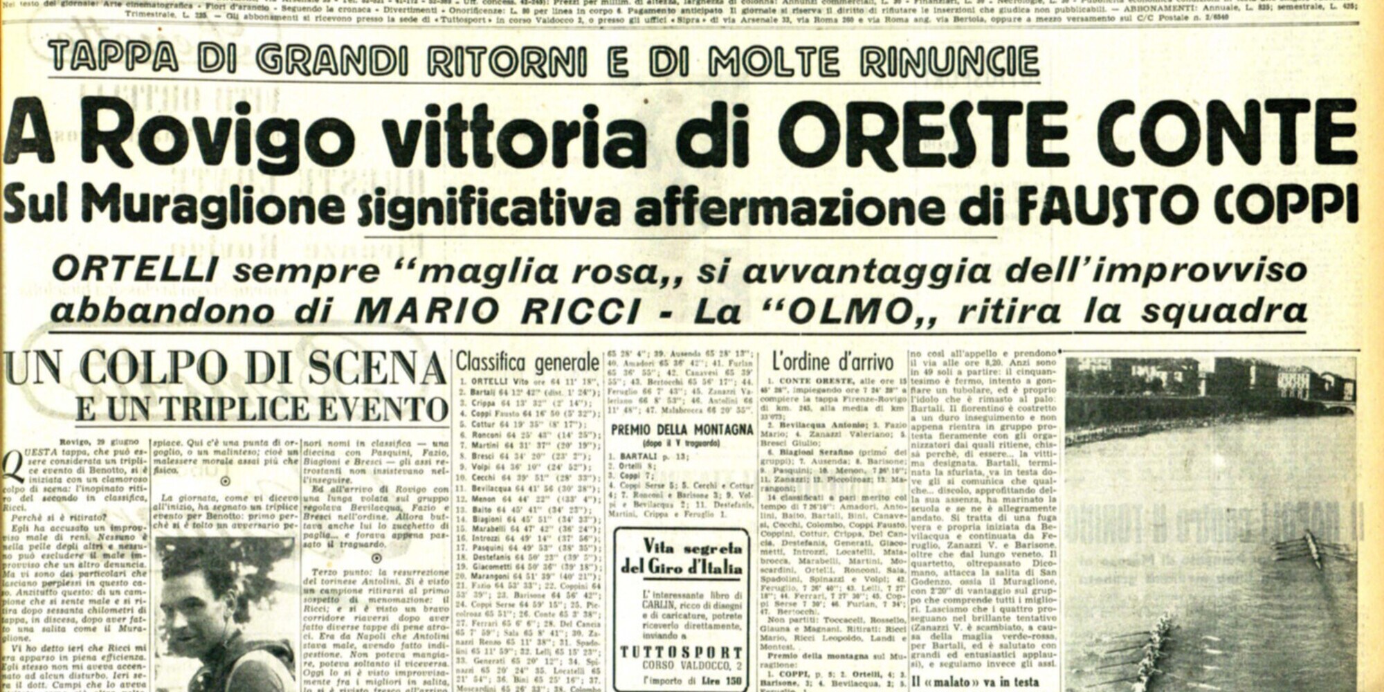 Un giallo nella corsa rosa: al Giro d'Italia si ritira Ricci