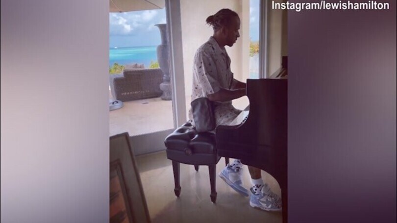 F1, serata al pianoforte per Hamilton