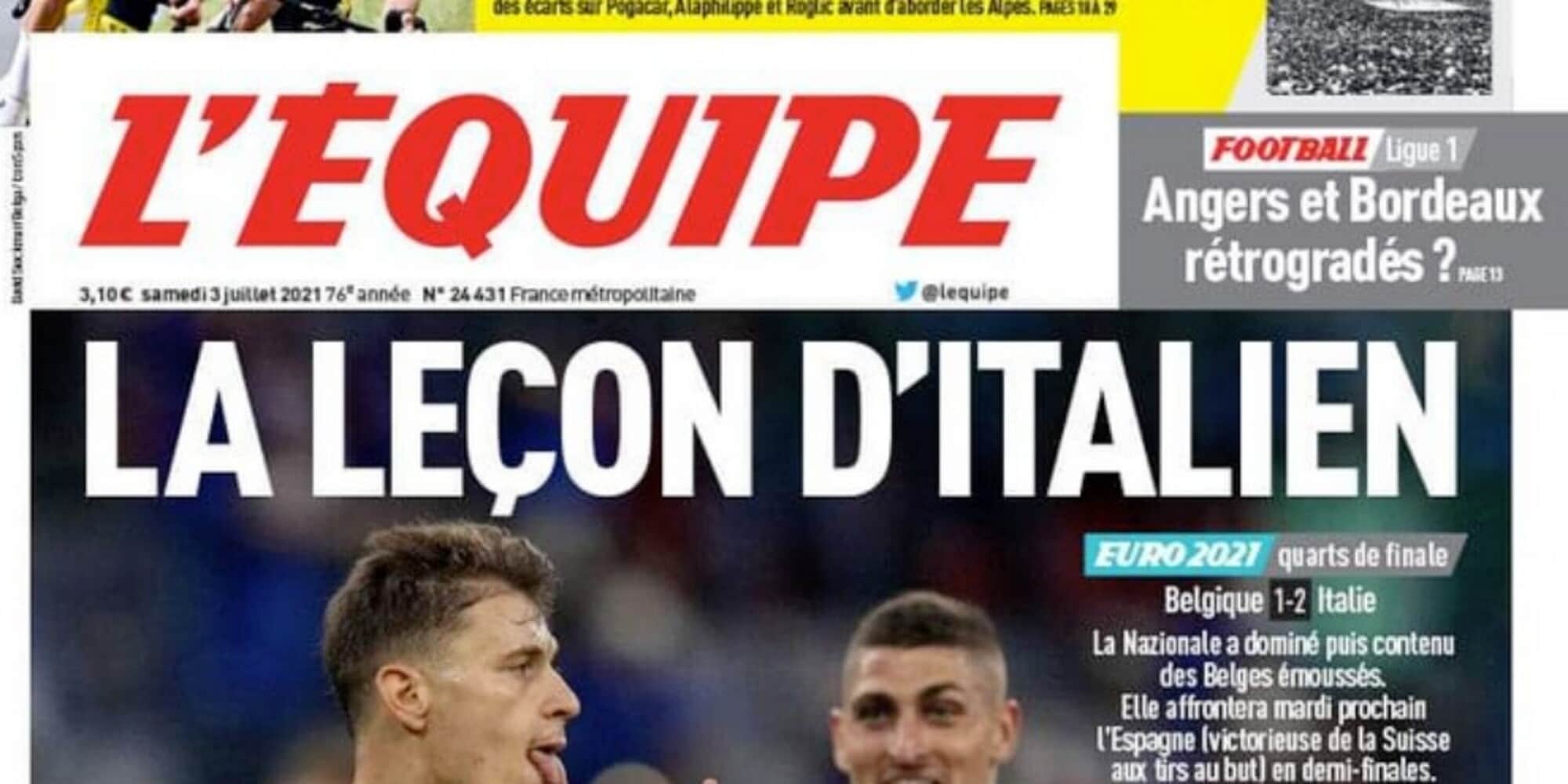 Euro2020, L'Équipe esalta gli Azzurri: "Lezione d'italiano"