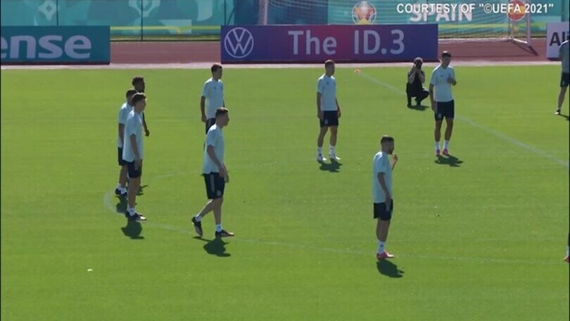 Euro 2020, l'allenamento della vigilia della Spagna