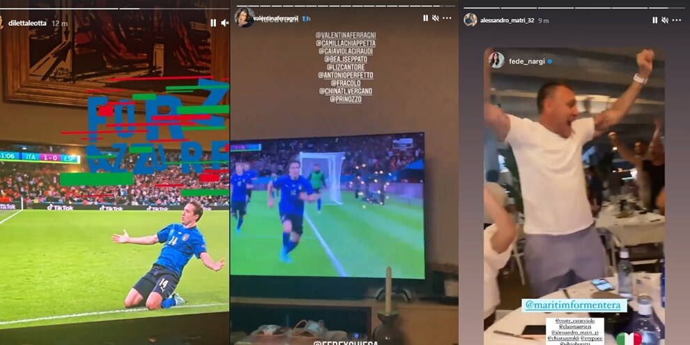 L'Italia batte la Spagna e sui social è festa grande. Le esultanze dei vip...