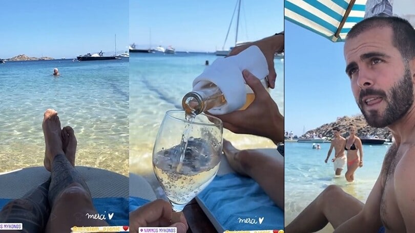 Pjanic, relax a Mykonos con Borriello. A cosa si brinda?