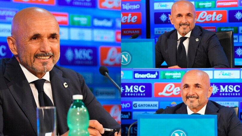 Napoli, Spalletti sorridente alla presentazione ufficiale
