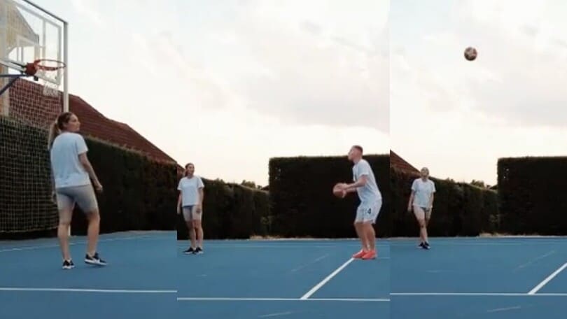 Juve, Kulusevski si allena giocando a basket