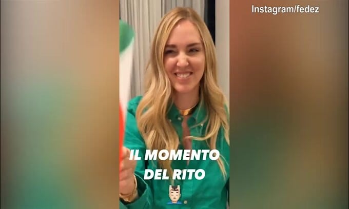 Euro 2020: il rito dei Ferragnez porta fortuna
