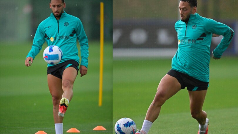 Calhanoglu show nel primo allenamento con l'Inter