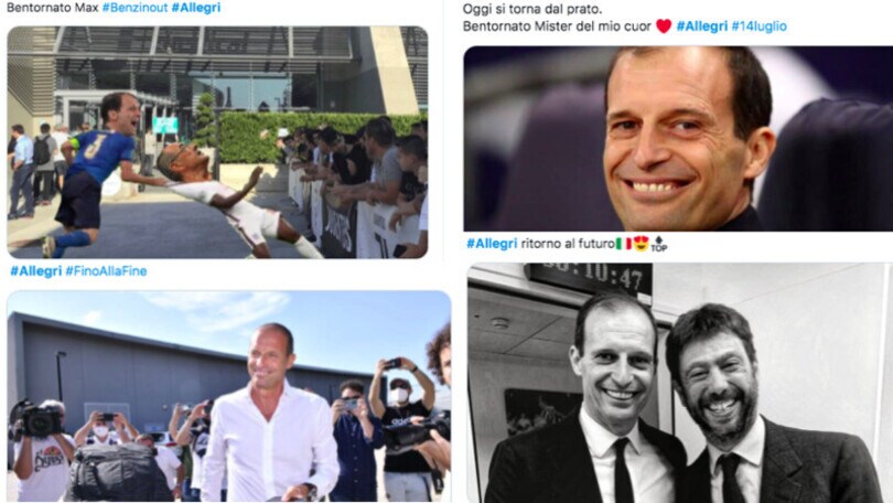 Juve, è Allegrimania sui social network: "Bentornato mister"