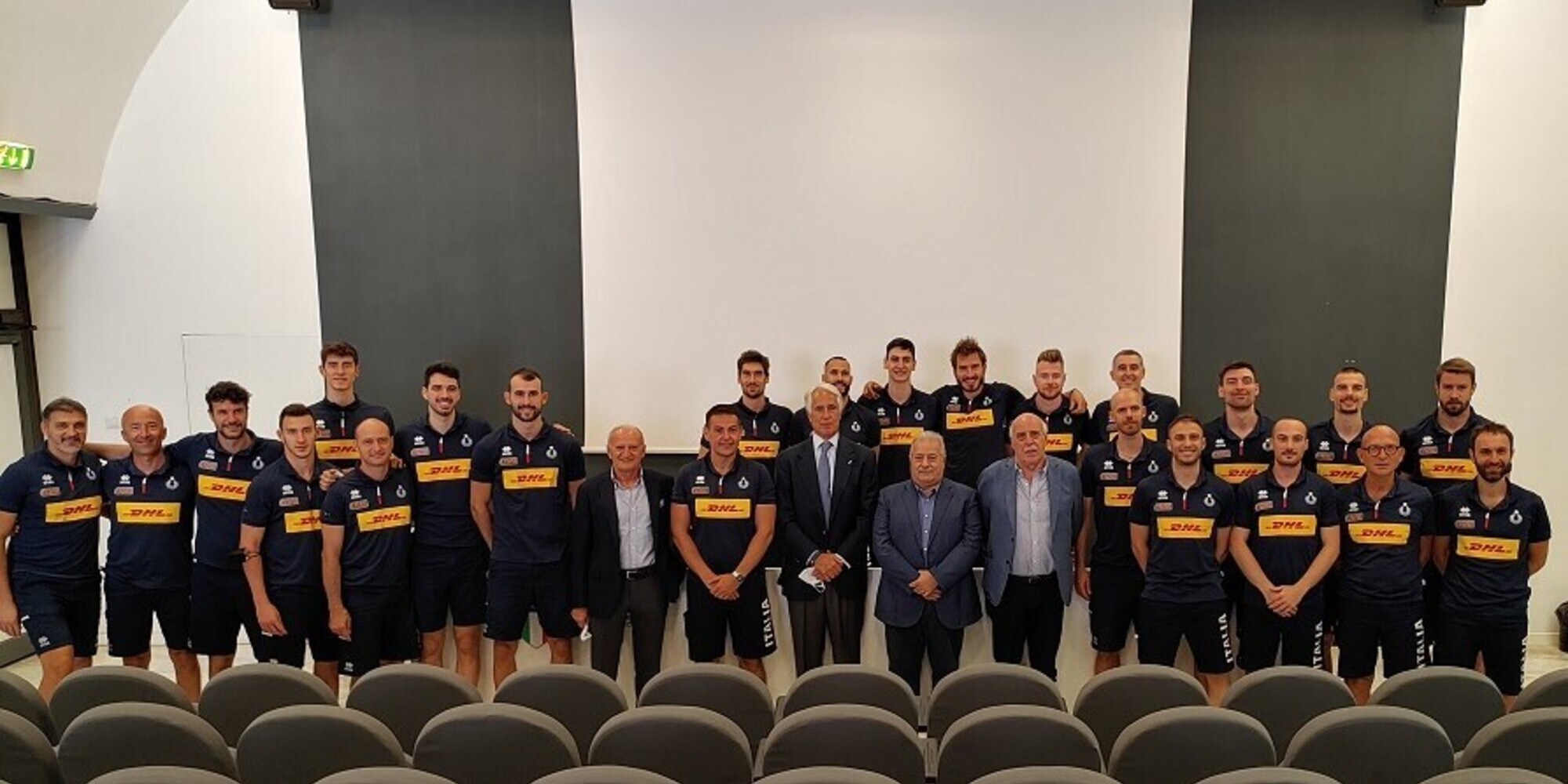 Malagò e Manfredi nel ritiro degli azzurri