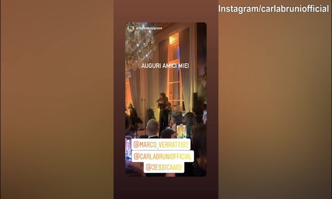 Carla Bruni cantante speciale al matrimonio di Verratti