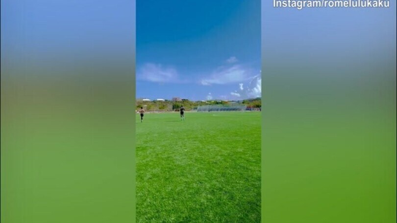 Lukaku, prima l'allenamento e poi la piscina