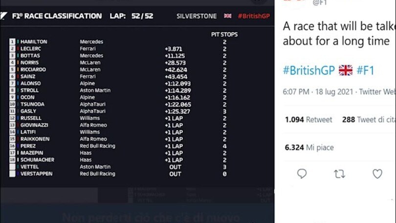 F1, Silverstone: scintille Verstappen-Hamilton, l'inglese trionfa