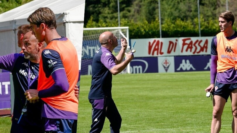 Fiorentina, Italiano istruisce Vlahovic: che feeling!