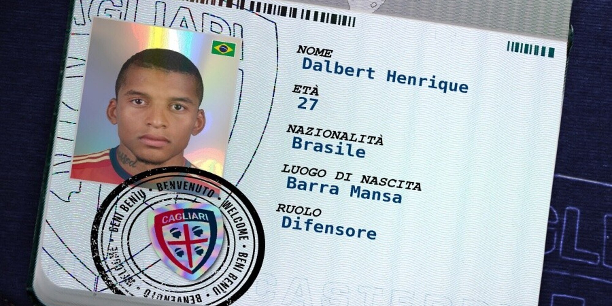 Cagliari, ufficiale l'arrivo di Dalbert