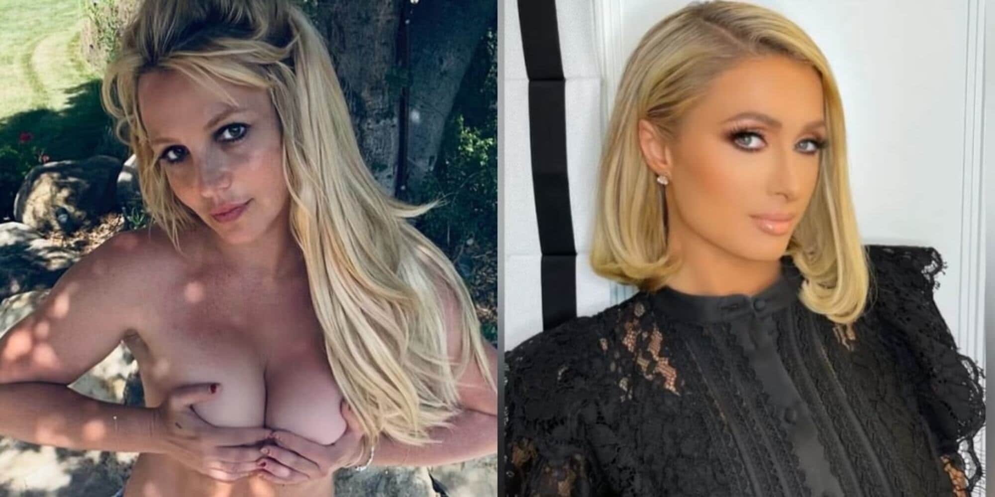 Britney Spears in topless sui social: il commento di Paris Hilton