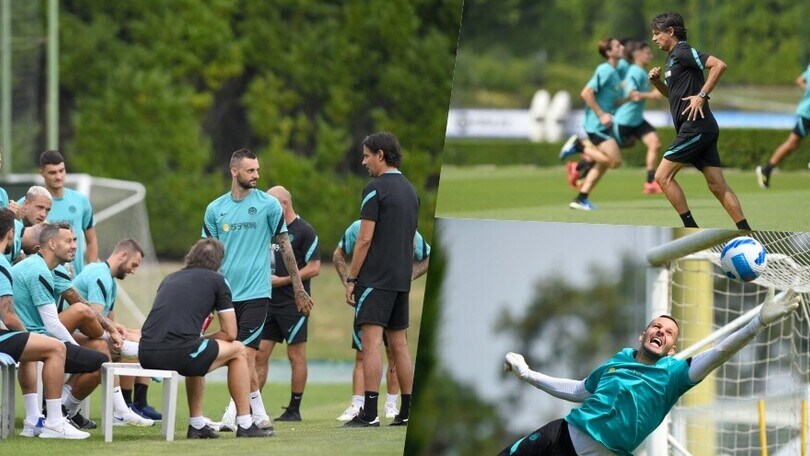 Inzaghi, riunione e allenamento con l'Inter. Handanovic vola