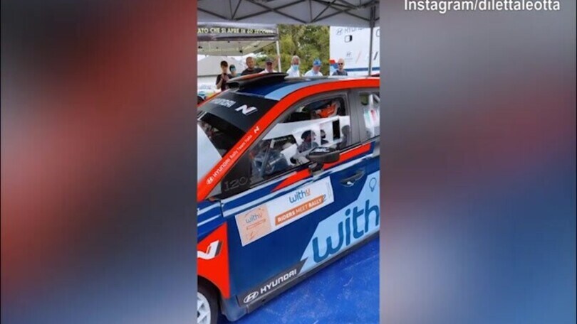Diletta Leotta, prima volta sulla macchina da rally