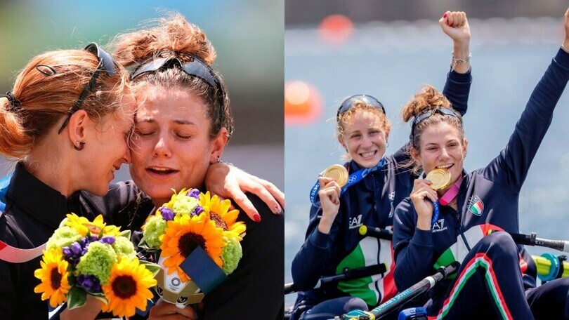Tokyo2020, Rodini e Cesarini da urlo: la festa per l'oro nel canottaggio