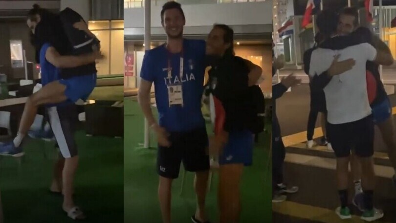 L'Italbasket omaggia Tamberi: emozioni e abbracci tra gli azzurri!