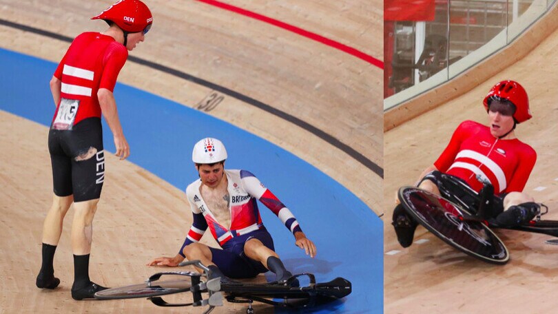 Tokyo2020, 'tamponamento' nell'inseguimento a squadre di ciclismo