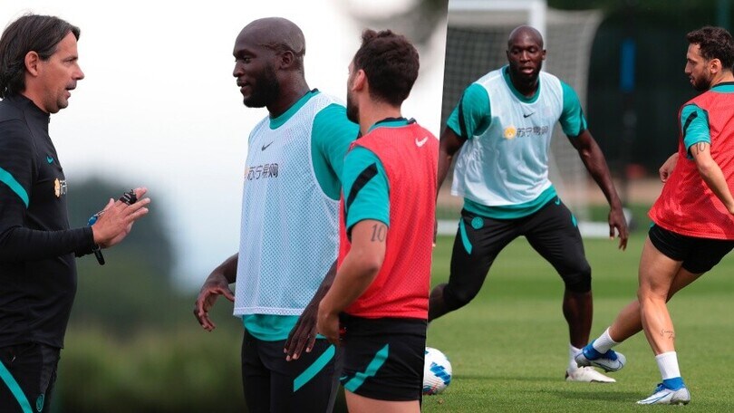 Inter, Inzaghi faccia a faccia con Lukaku e Calhanoglu