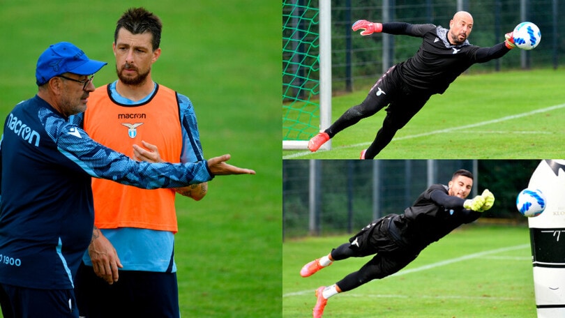 Lazio, Sarri istruisce Acerbi. Strakosha e Reina volano