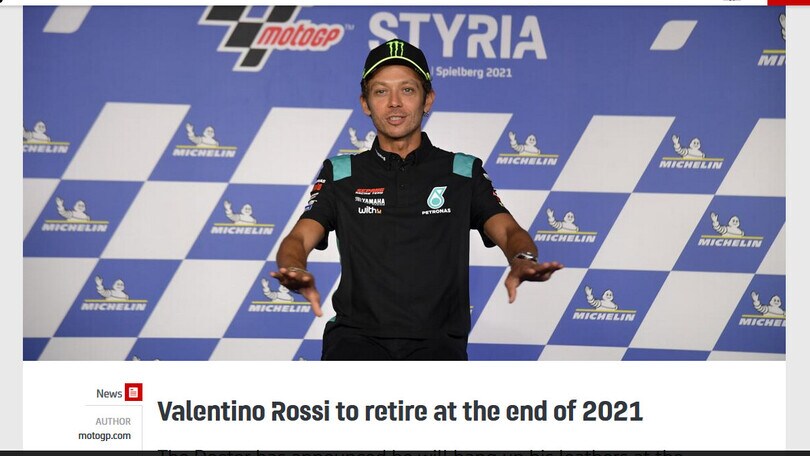 Ufficiale, Moto Gp: Valentino Rossi annuncia il ritiro