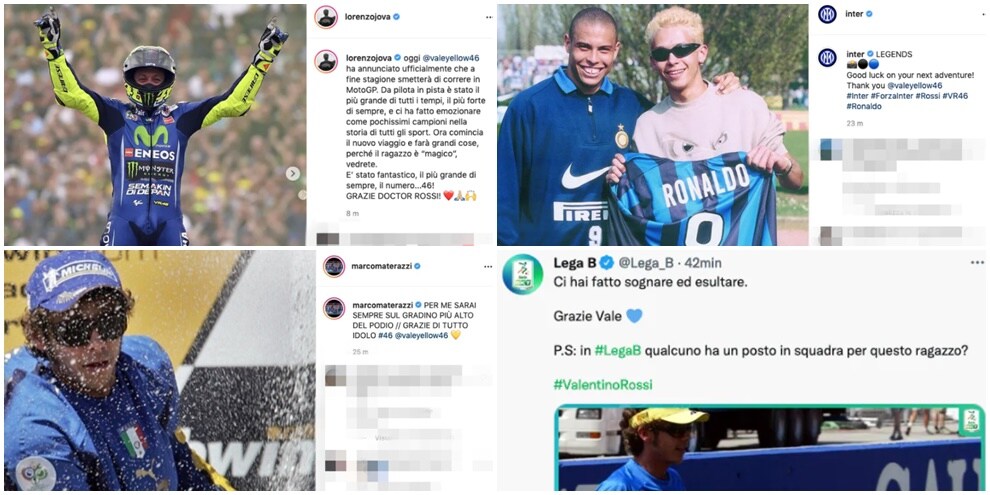 Rossi, i vip omaggiano Valentino: Da Materazzi a Jovanotti, che ovazione!