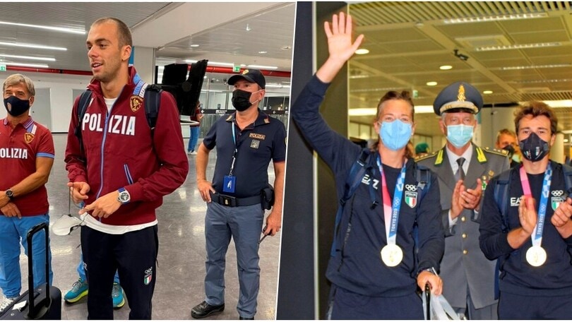 Paltrinieri a Fiumicino: festa con Banti e Tita dopo Tokyo 2020