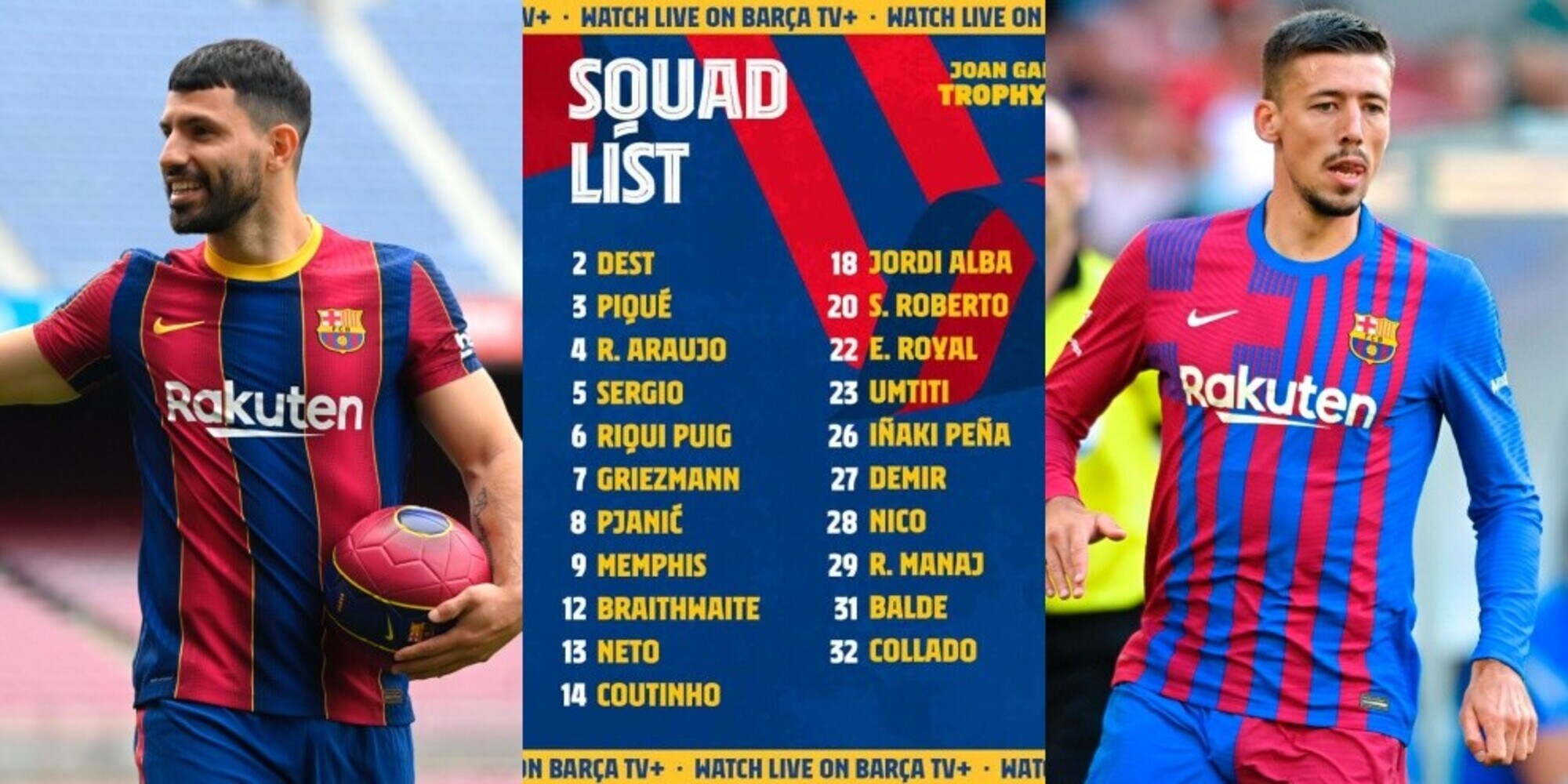 I convocati del Barcellona per la Juve: out Aguero e Lenglet