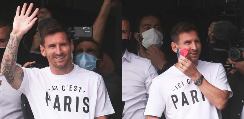 Messi è atterrato a Parigi: il saluto ai tifosi del Psg dalla finestra dell'aereoporto