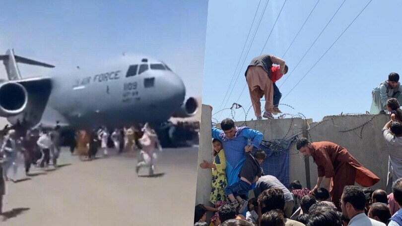 Afghanistan, Kabul nel panico: la gente si aggrappa agli aerei