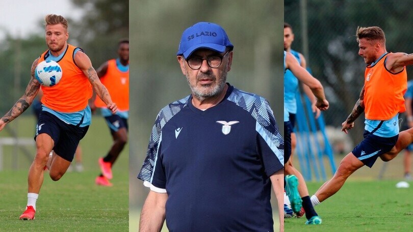 Lazio, allenamento vista Empoli: Immobile scalpita, Sarri osserva
